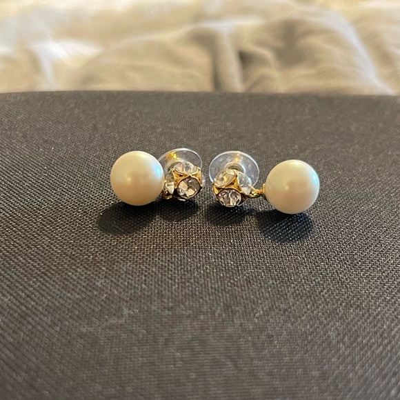 NWOT Kate Spade Pearl and Crystal Drop Earrings - Picture 1 of 2
